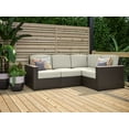 thumbnail image 1 of Homestyles Palm Springs Wicker / Rattan Outdoor 4 Seat Sectional in Brown, 1 of 6