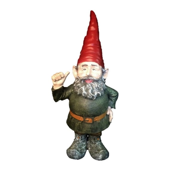 Homestyles "Rumple" the Gnome Thumbs Up Outdoor Garden Statue 8.5"H