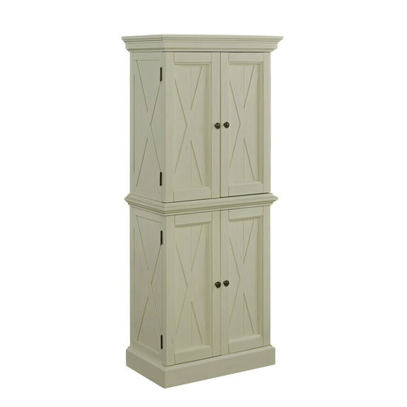 Homestyles Seaside Lodge Wood Pantry in Off White