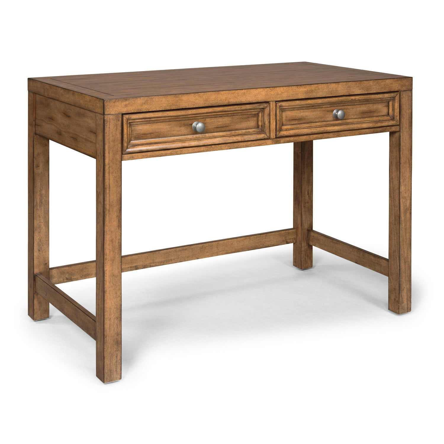 Aged Toffee Rustic Brown Poplar Desk with Drawers