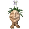 thumbnail image 1 of Homestyles Stone Wash Aunt Minnie the Muggly Face Humorous Statue Planter Pot, 1 of 4