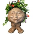 thumbnail image 1 of Homestyles Stone Wash Mama Petunia the Muggly Statue Humorous Face Planter Pot, 1 of 4