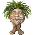 thumbnail image 1 of Homestyles Stone Wash Uncle Nate the Muggly Face Humorous Statue Planter Pot, 1 of 4