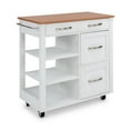thumbnail image 1 of Homestyles Storage Plus Off White Wood Kitchen Cart, 1 of 8