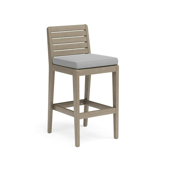 Homestyles Sustain Wood Outdoor Barstool in Gray