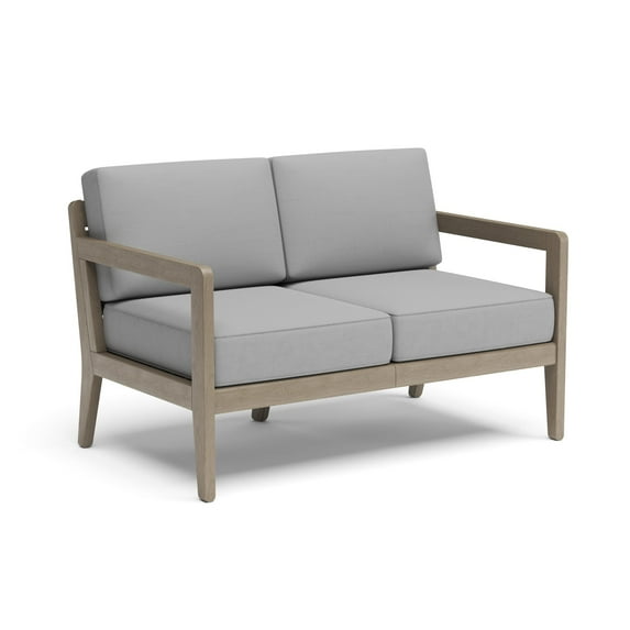 Homestyles Sustain Wood Outdoor Loveseat in Gray