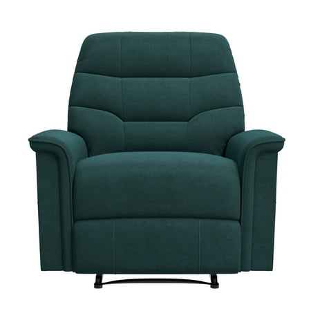 Homesvale Beckham Wall Hugger Recliner, Blue Microfiber