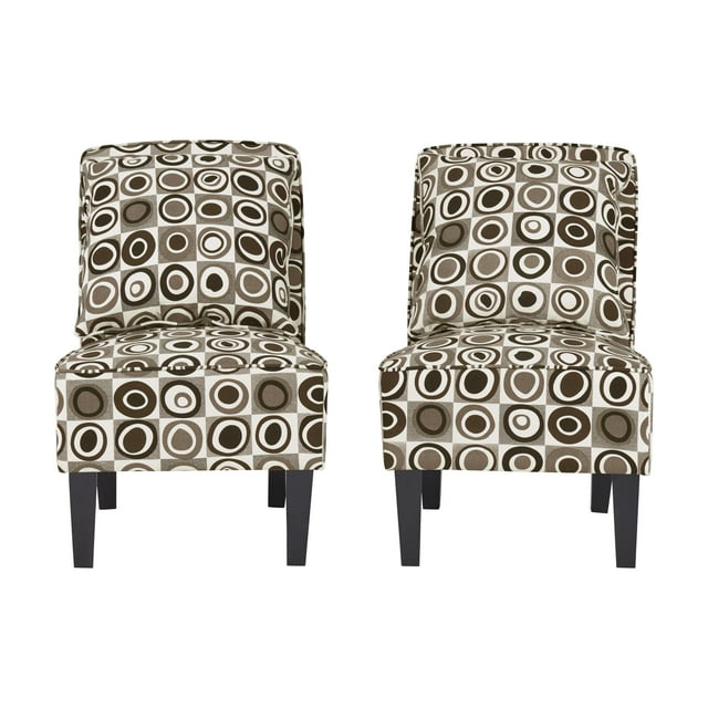 Homesvale Dani Multi-Color Set of 2 Slipper Chairs