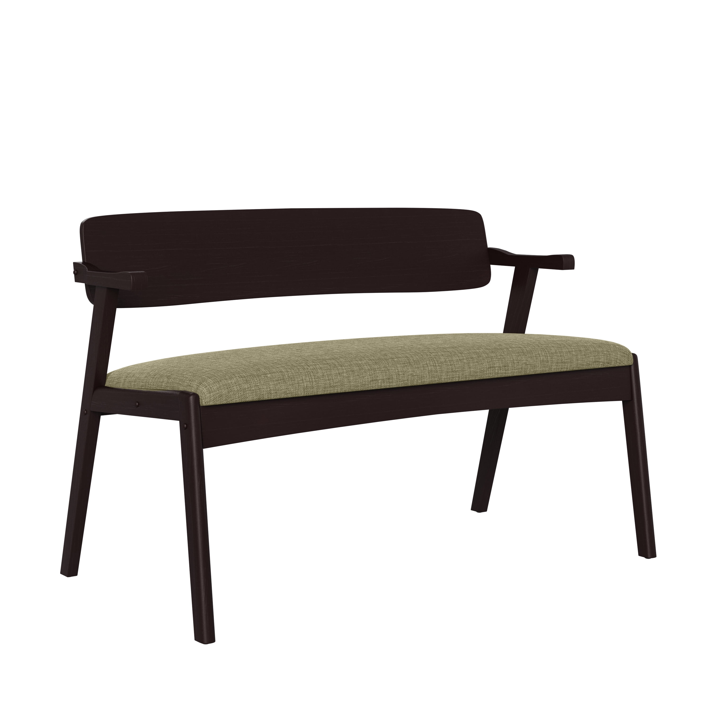 Mid century modern dining bench with back deals
