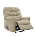 Homesvale Extra Large Wall Hugger Recliner, Barley Tan Velour