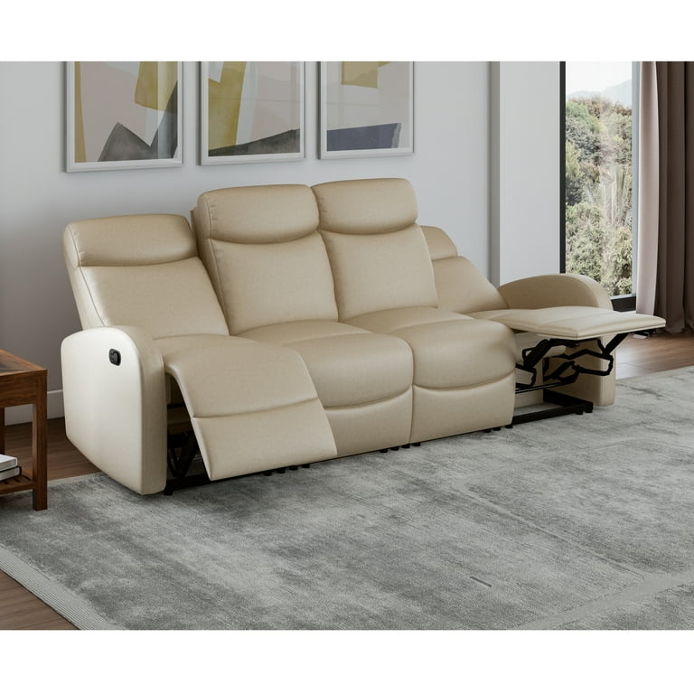 Distressed leather reclining sofa deals