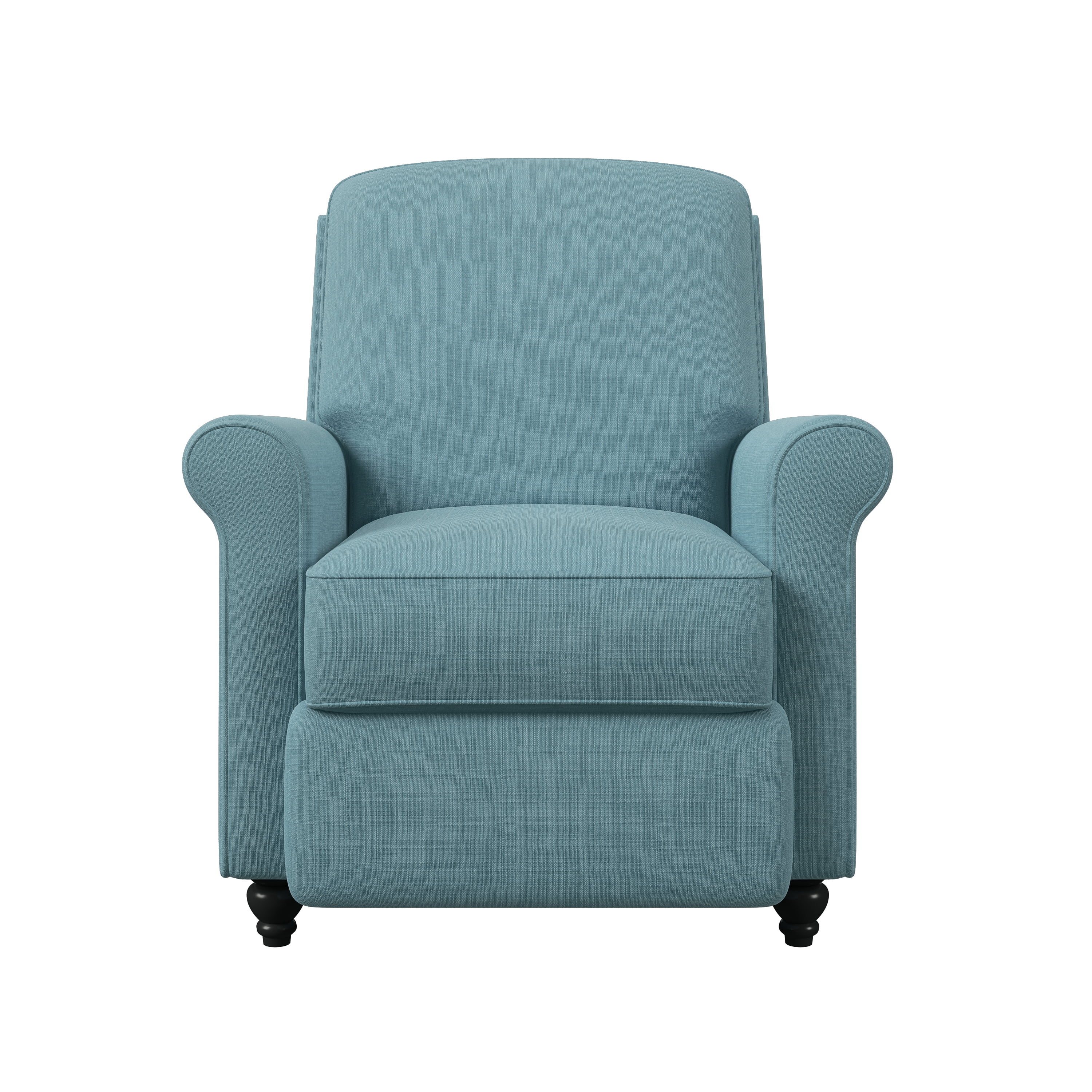 Homesvale Lincoln Push Back Recliner Chair, Sky Blue Linen-like Microfiber Fabric, Pocket Springs for Comfort