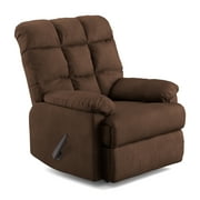 Homesvale Wall Hugger Recliner, Dark Brown Microfiber, For Living Room