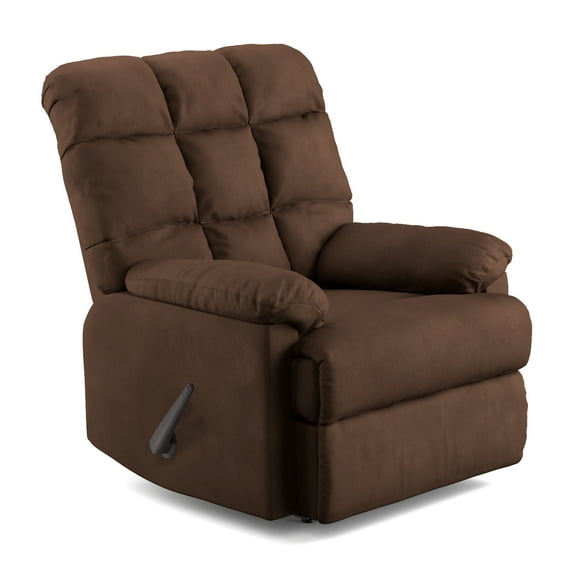 Homesvale Wall Hugger Recliner, Dark Brown Microfiber, For Living Room