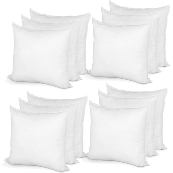 Hometex Canada Pillow Insert 20" x 20" Polyester Filled Standard Cover (12 Pack)