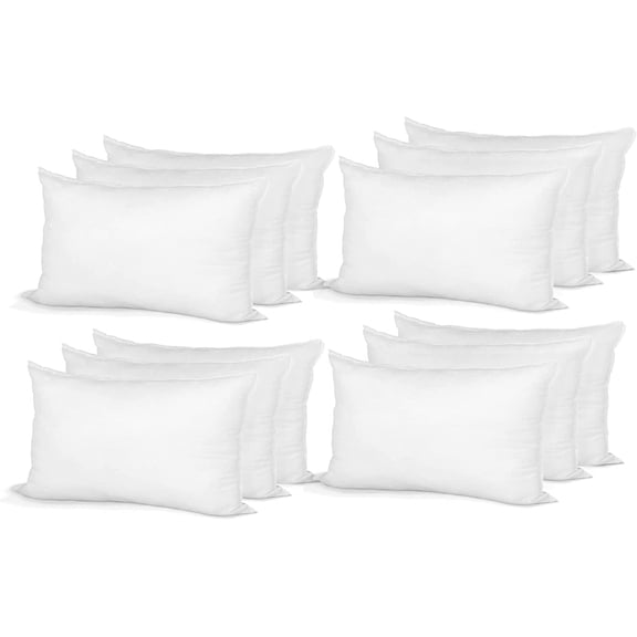 Hometex Canada Pillow Insert 20" x 30" Polyester Filled Standard Cover (12 Pack)