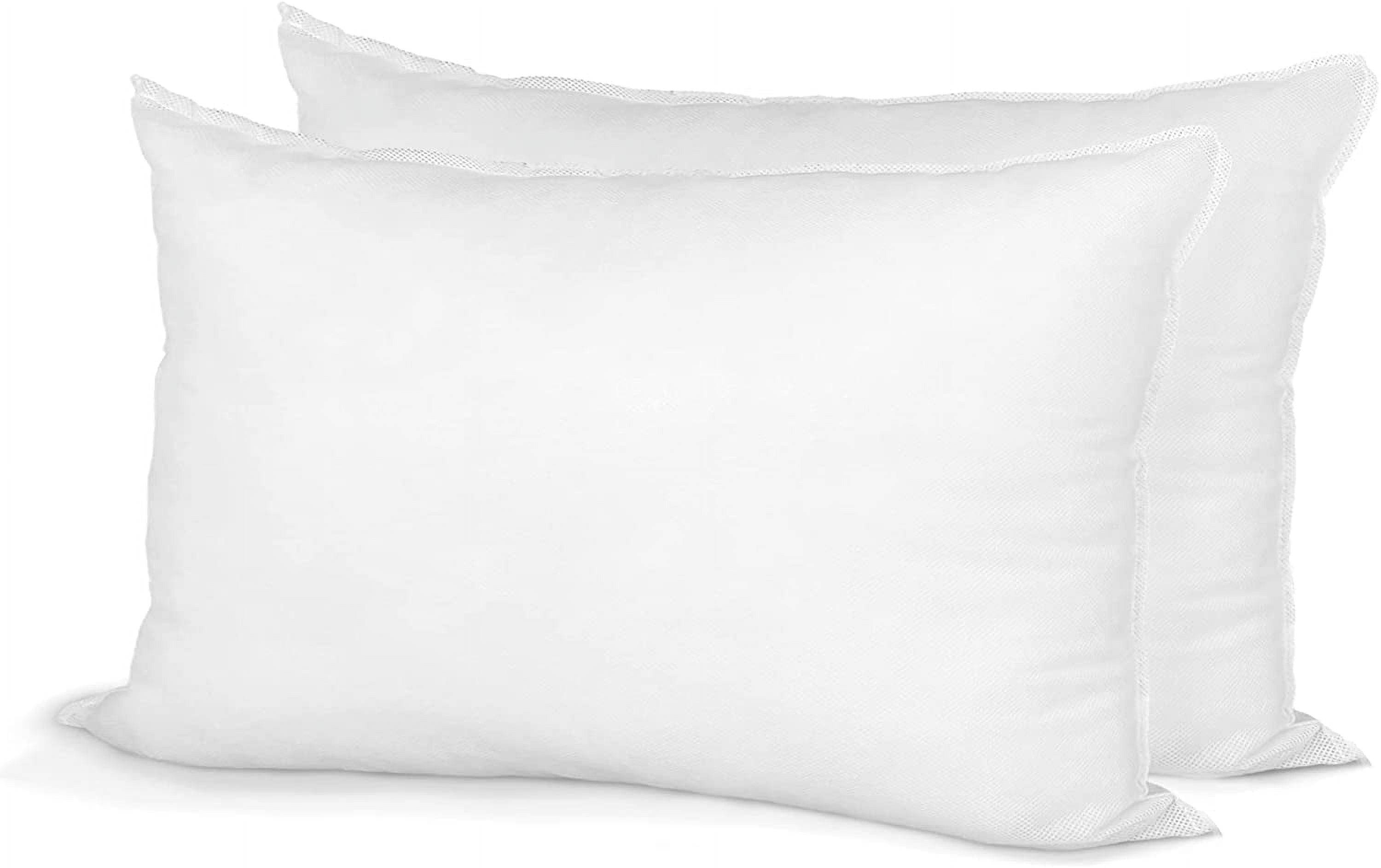 White Rectangular Waterproof Polyester Pillow Inserts 20" x 30" (2 Pack)