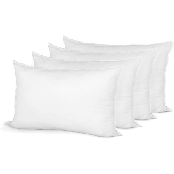 Hometex Canada Pillow Insert 20" x 30" Polyester Filled Standard Cover (4 Pack)
