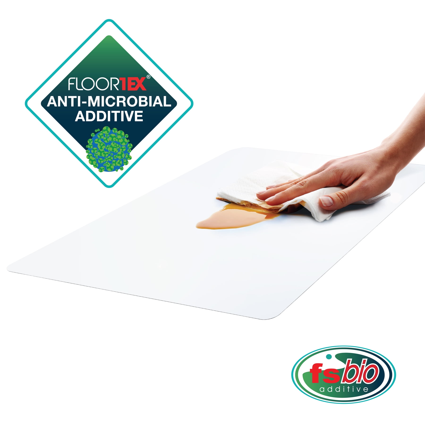 Anti-Microbial Clear Vinyl Rectangular Place Mats - 12" x 18"