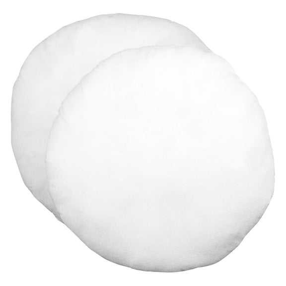 Hometex Throw Pillow Insert 12" Round Polyester Filled Standard Cover (2 Pack)