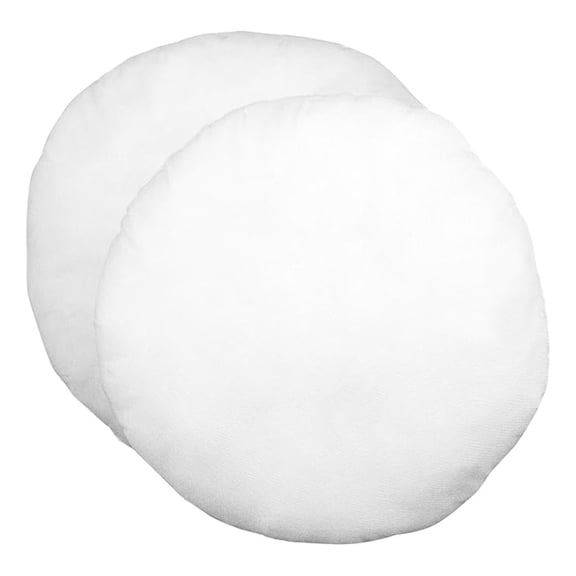 Hometex Throw Pillow Insert 18" Round Polyester Filled Standard Cover (2 Pack)