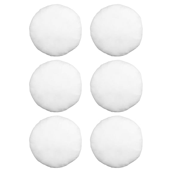 Hometex Throw Pillow Insert 18" Round Polyester Filled Standard Cover (6 Pack)