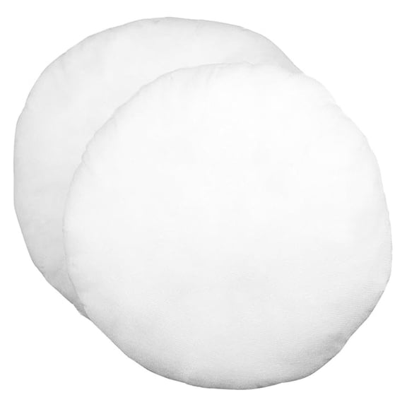 Hometex Throw Pillow Insert 20" Round Polyester Filled Standard Cover (2 Pack)