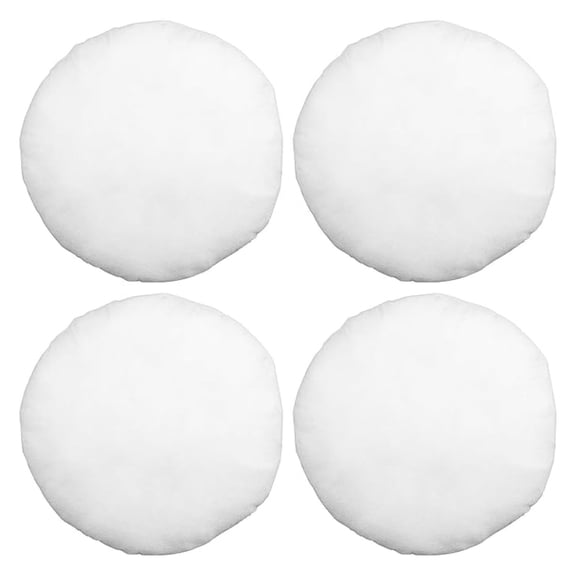Hometex Throw Pillow Insert 24" Round Polyester Filled Standard Cover (4 Pack)
