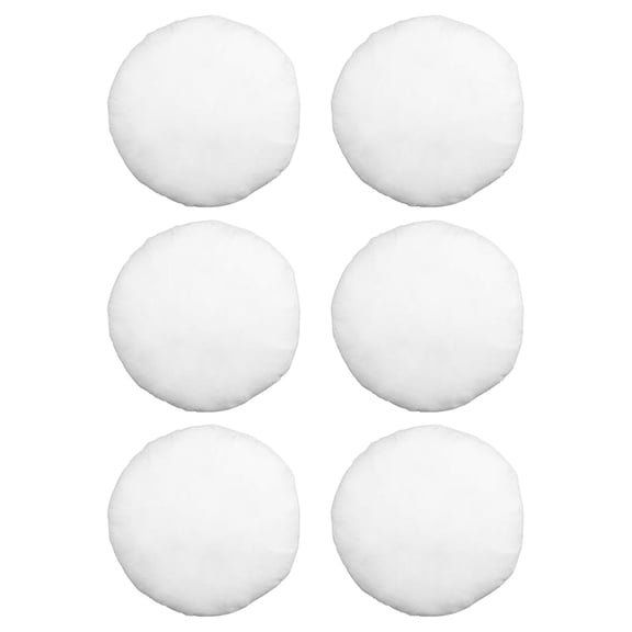 Hometex Throw Pillow Insert 24" Round Polyester Filled Standard Cover (6 Pack)