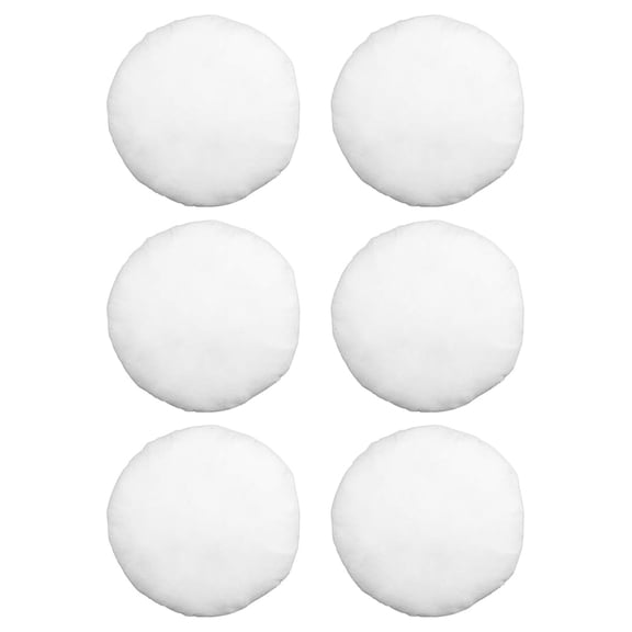 Hometex Throw Pillow Insert 26" Round Polyester Filled Standard Cover (6 Pack)
