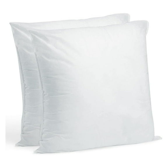 Hometex Throw Pillow Inserts 18x18 - 2 Pack Polyester Filled Standard Square Cover - Overstuffed Plain Throw Pillow Forms - Made in Canada 18"x18" 18 x 18-Inch