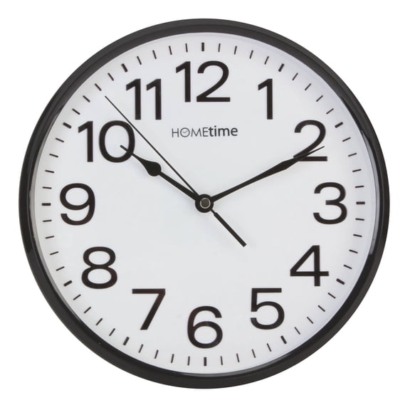 Hometime 10" Black Wall Clock