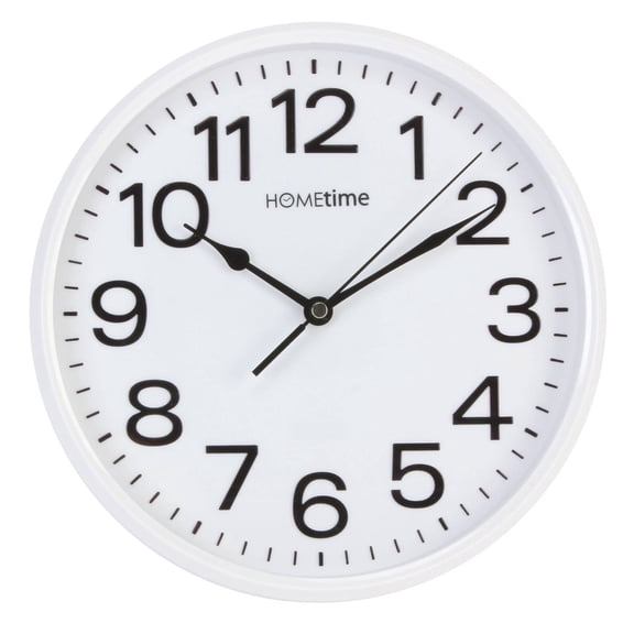 Hometime 10" White Wall Clock