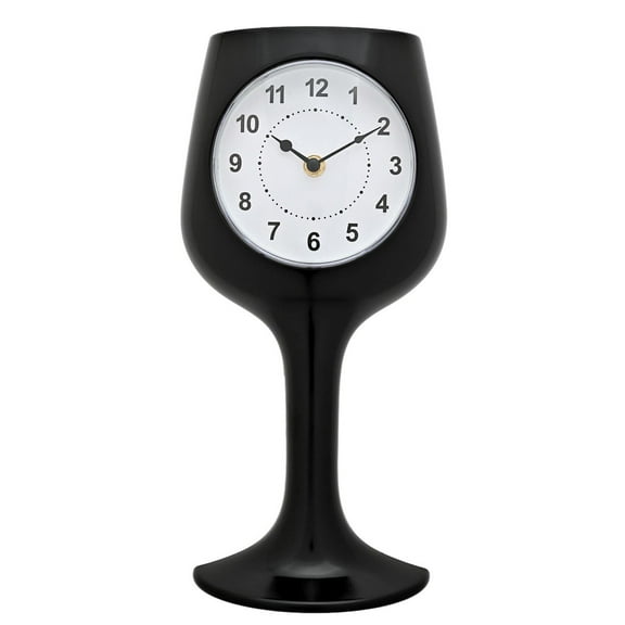 Hometime Wall Clock - Black Wine Glass