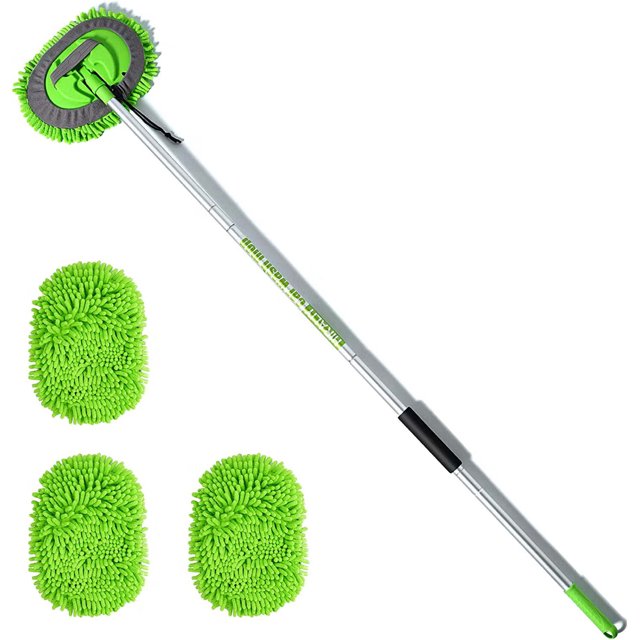 Hometimes 2 in 1 Car Wash Brush, 62" Car Wash Mop with Long Handle