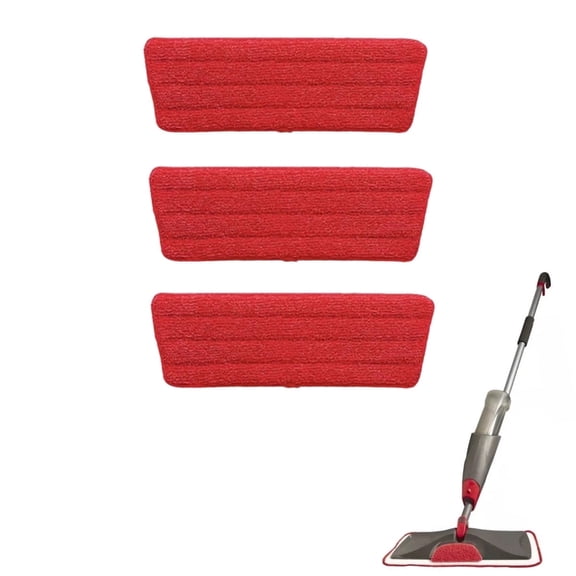 3 Pack Microfiber Spray Mop Pads Replacement Compatible with Rubbermaid Reveal, Washable Reusable Refills, Wet Dry Hardwood Tile Floor Cleaning