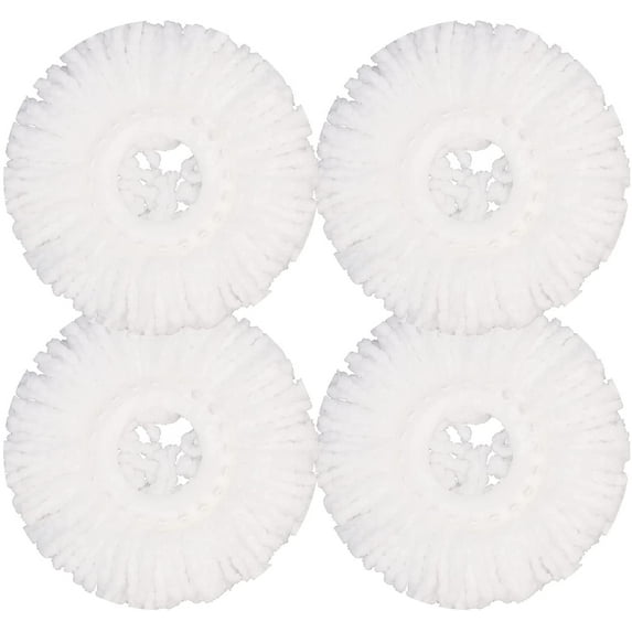 Hometimes 4 Pack Mop Head Replacement for Hurricane Spin Mop Replacement Head Microfiber Spin Mop Refills Easy Cleaning Round Shape Standard Size