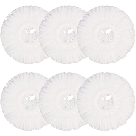 Hometimes 4 Pack Mop Head Replacement for Hurricane Spin Mop Replacement Head Microfiber Spin Mop Refills Easy Cleaning Round Shape Standard Size