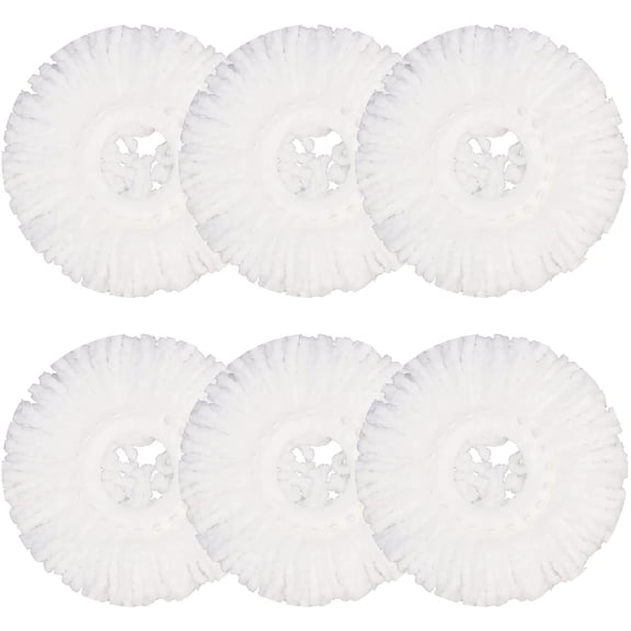 Hometimes 4 Pack Mop Head Replacement for Hurricane Spin Mop Replacement Head Microfiber Spin Mop Refills Easy Cleaning Round Shape Standard Size