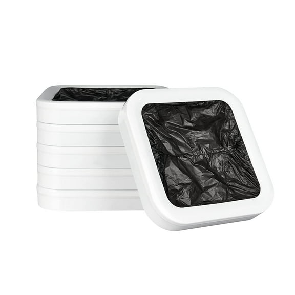Hometimes Regular Refill Ring for Townew R01C T1S/T Air Lite Trash Cans, Contains 6 Refill Rings (up to 150 Bags Total) White