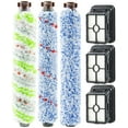 thumbnail image 1 of Hometimes Replacement 3 Brush Roll + 3 Filters Kit For BISSELL CrossWave All-in-One Pet Multi-Surface Wet Dry Vacuum 2211W 2328, 1 of 6