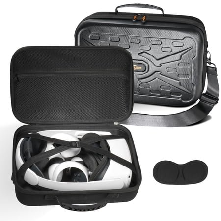 Hometimes Travel Protective Case for Meta Quest 2 & Quest 3 VR Gaming Headset and Touch Controllers Accessories Carrying Bag