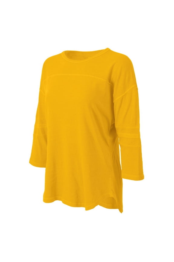 Hometown Clothing Bundle: Boxercraft Trendy 3/4 Sleeve Mid-Weight Vintage Jersey & 10% off coupon for a future purchase with us, Athletic Gold-XS