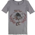 thumbnail image 1 of Hometown Heroes Womens Rabbit Graphic T-Shirt, Grey, Large, 1 of 2