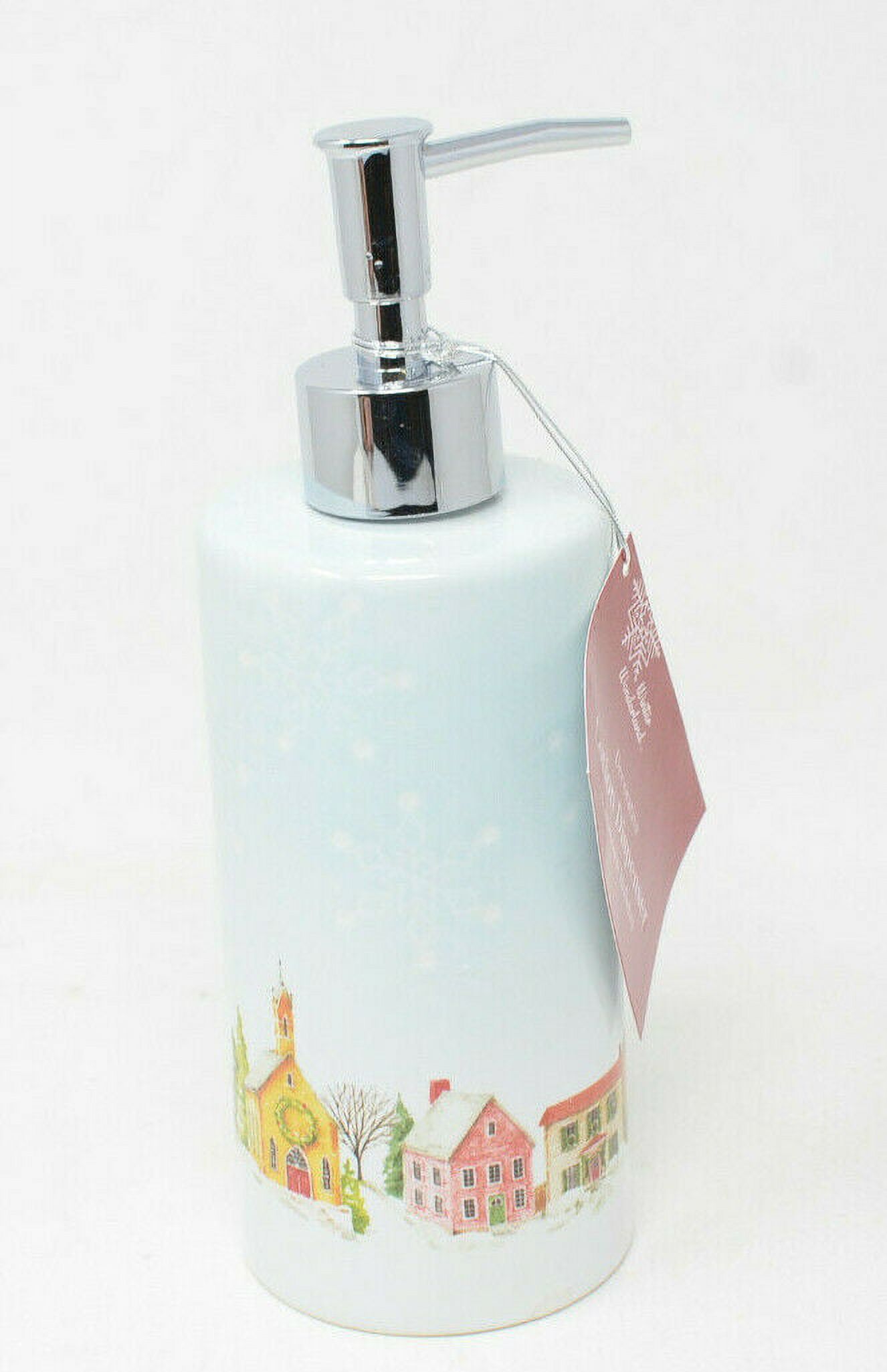 Hometown Holiday Light Blue Ceramic Lotion Soap Dispenser New