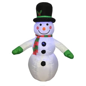 Santas Forest Inflatable Snowman, 4 ft H