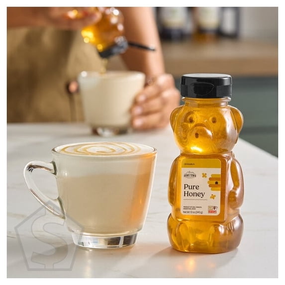 Hometown Provisions Pure Honey Bear Squeeze Bottle 12 oz. - 12/Case