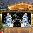 thumbnail image 1 of Hometravel 16x7 Inch Christmas Garage, Decor Cloth Merry Christmas Design, Festive Outdoor Door Hanging Display Piece, 1 of 6
