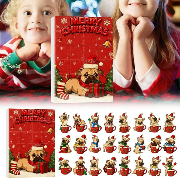 Hometravel 2025 Christmas Countdown Calendar, 24 Surprise Gifts Including 2D Baby Dolls, Festive Holiday Pendant for Daily Advent Tradition, Family Activity