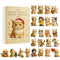 Hometravel 2025 Christmas Countdown Calendar, 24 Surprise Gifts with 2D Doll Ornaments, Festive Pendant Collection for Holiday Season Celebration